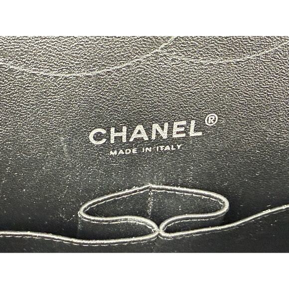 Chanel Patent Quilted Jumbo Single Flap Bag Black with Silver Hardware B-2 - Picture 15 of 16